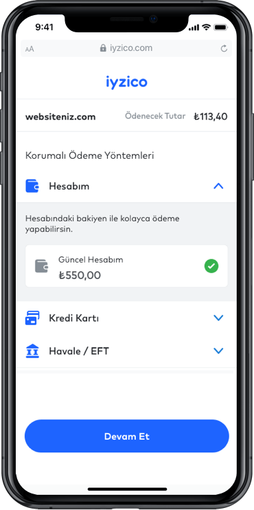 iyzico bakiye ile ödeme