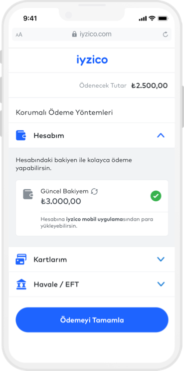 iyzico deposit
