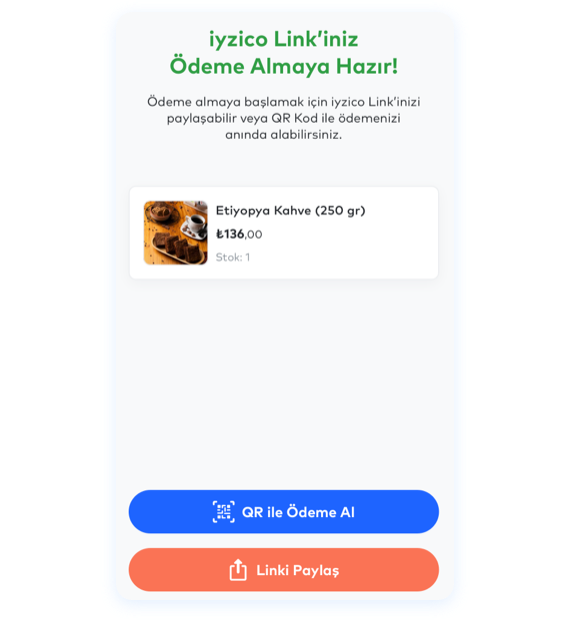 iyzico link yöntemi